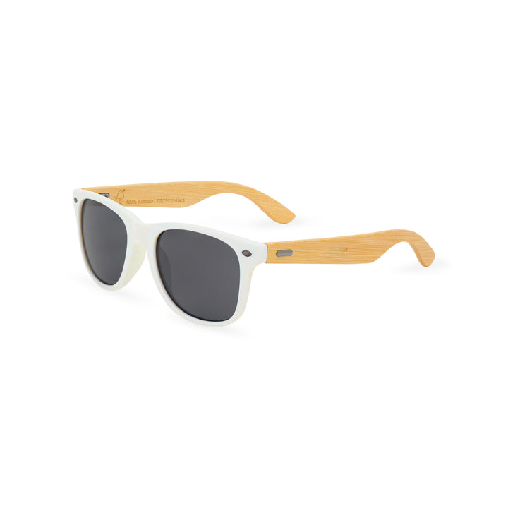 CapeShades Recycled Bamboo Sunglasses White Frame