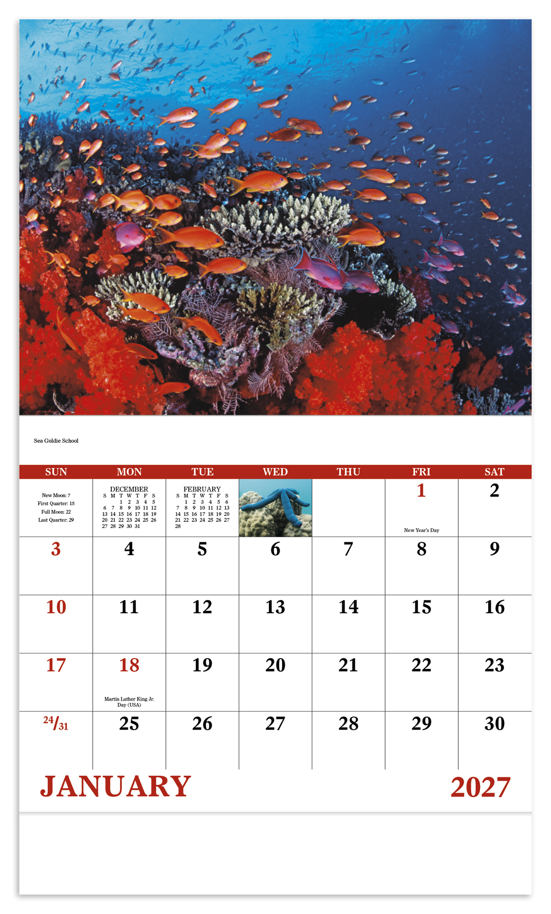 Good Value™ Ocean Glory - Stapled Calendar