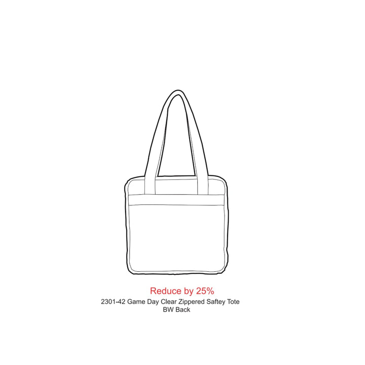 Game Day Clear Zippered Safety Tote