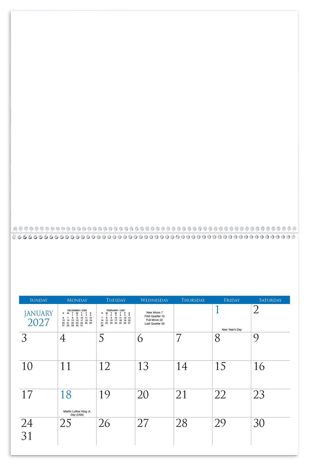 Triumph® Calendars Small Quantity Custom - Spiral Calendar