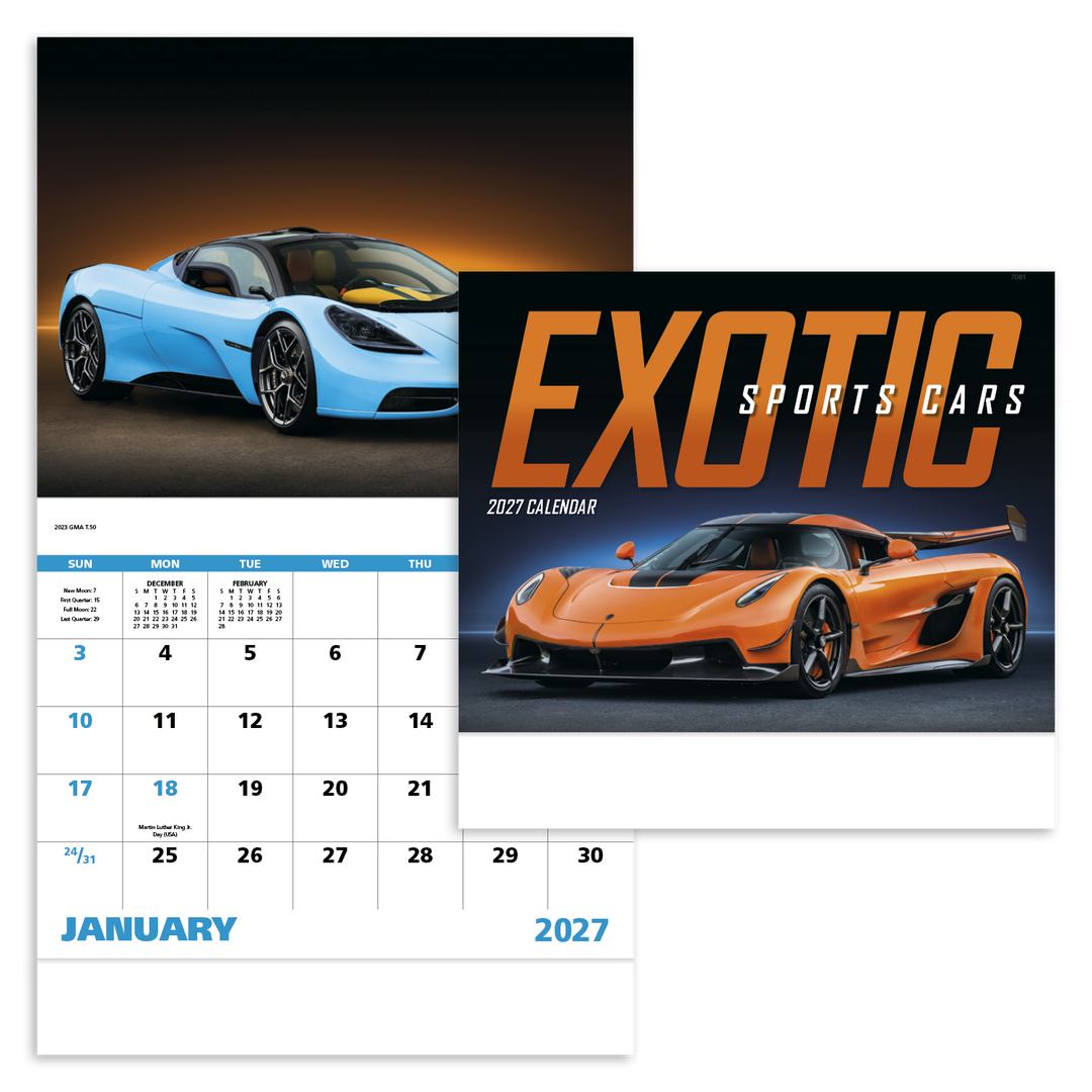 Good Value™ Exotic Sports Cars - Stapled Calendar