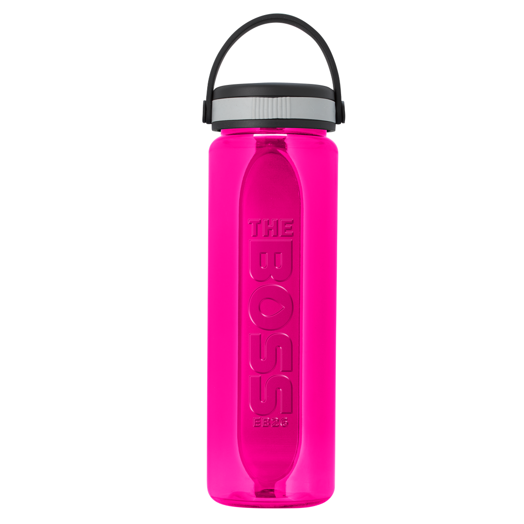 Boss Embossed RPET Bottle with Grip Lid - 26 oz.