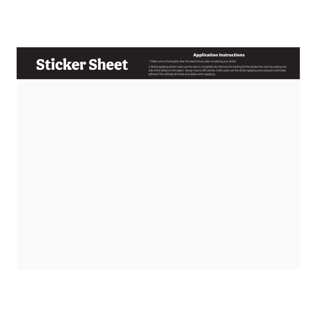 Sticker Sheet 5.5" x 7" Custom Shapes