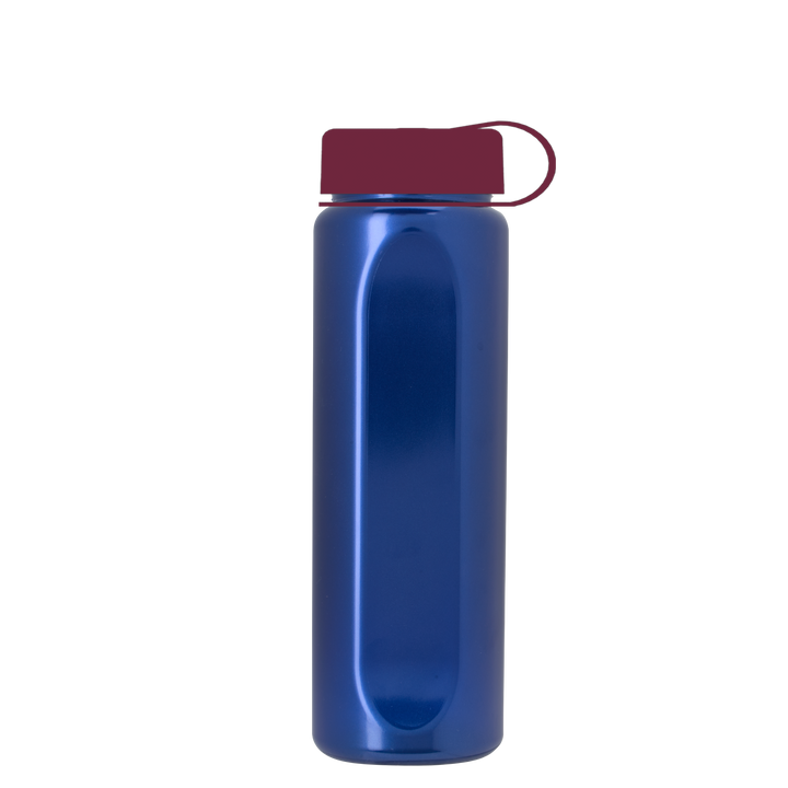 Boss Embossed RPET Bottle with Tethered Lid - 26 oz.