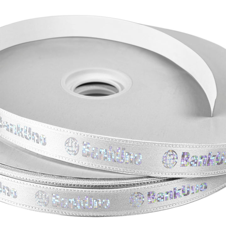 5/8" Badge Satin Ribbon - 100yd Roll - Foil Print