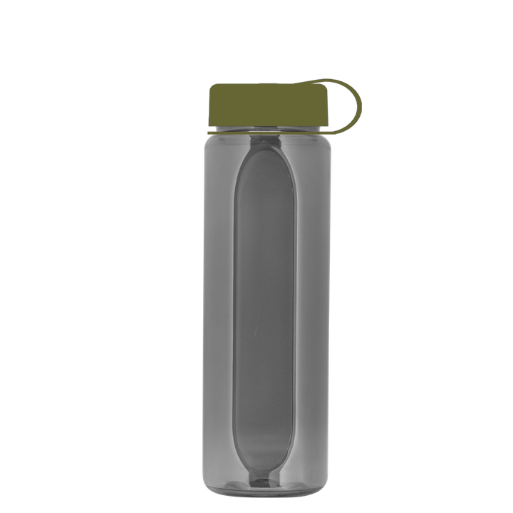 Boss Embossed RPET Bottle with Tethered Lid - 26 oz.