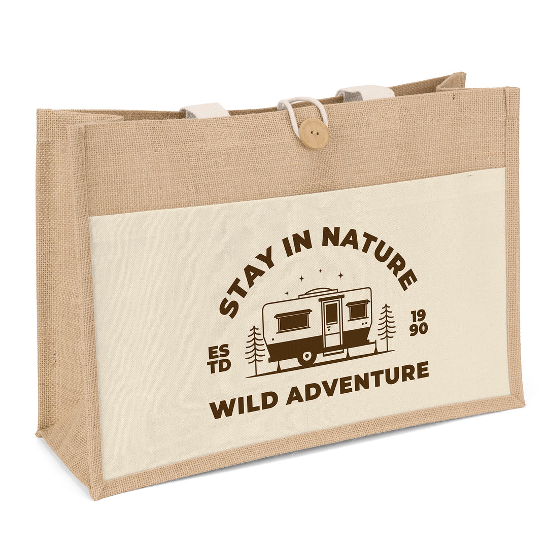 Riley™- Jute Tote - Screen Print