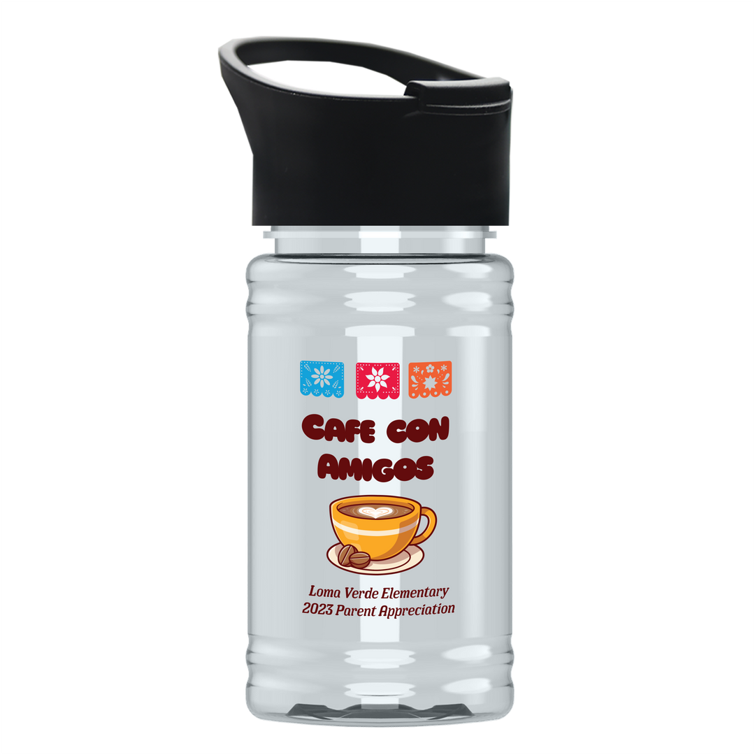 Mini RPET Bottle with Pop-Up Lid - 16 oz.