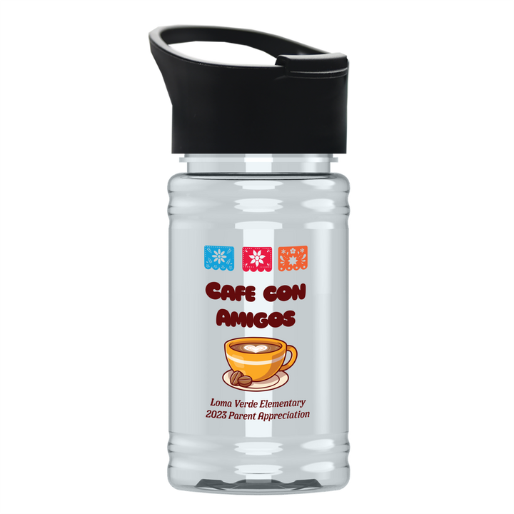 Mini RPET Bottle with Pop-Up Lid - 16 oz.