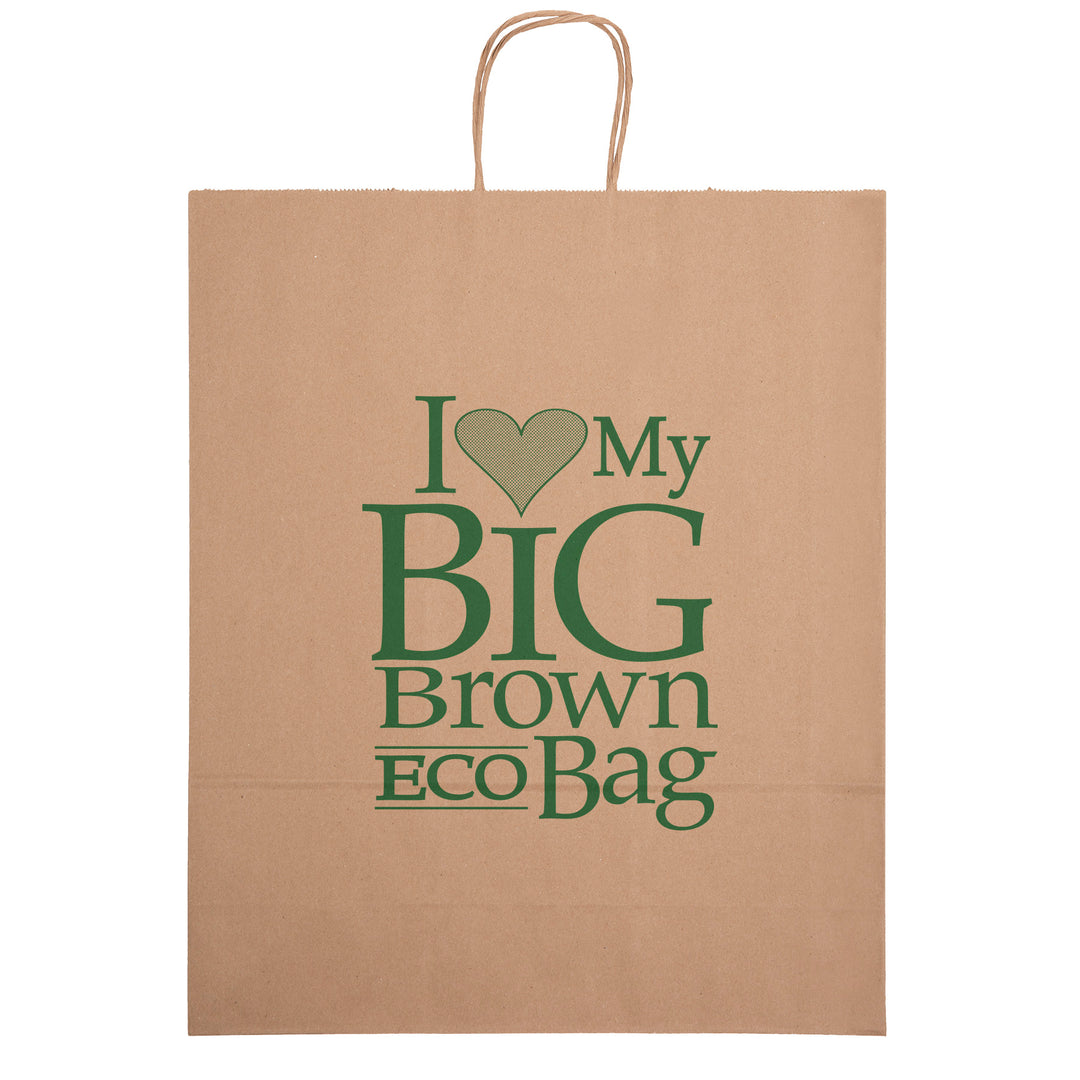 Eco Stephanie - Kraft-Brown Shopper - Flexo Ink Print
