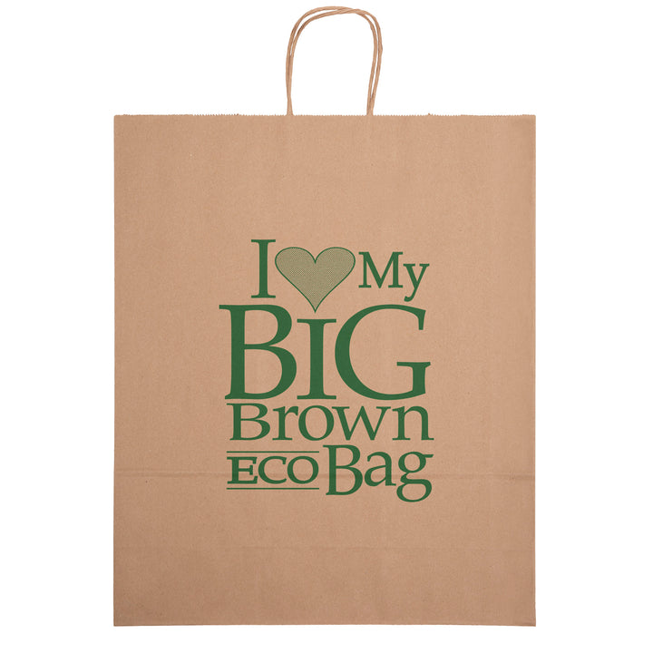 Eco Stephanie - Kraft-Brown Shopper - Flexo Ink Print
