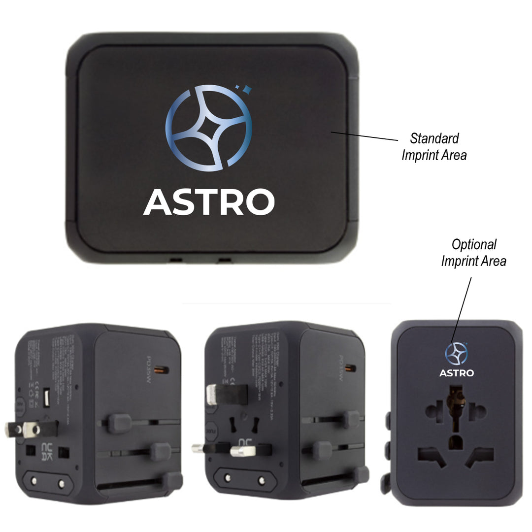 33W Universal Travel Adapter With Type-C