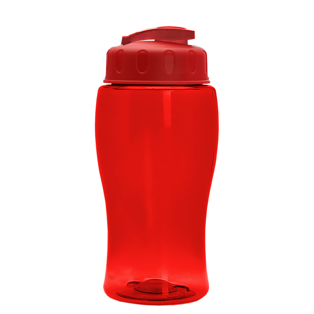 Poly-Pure Jr. - 18 oz. Transparent Bottle with USA Flip