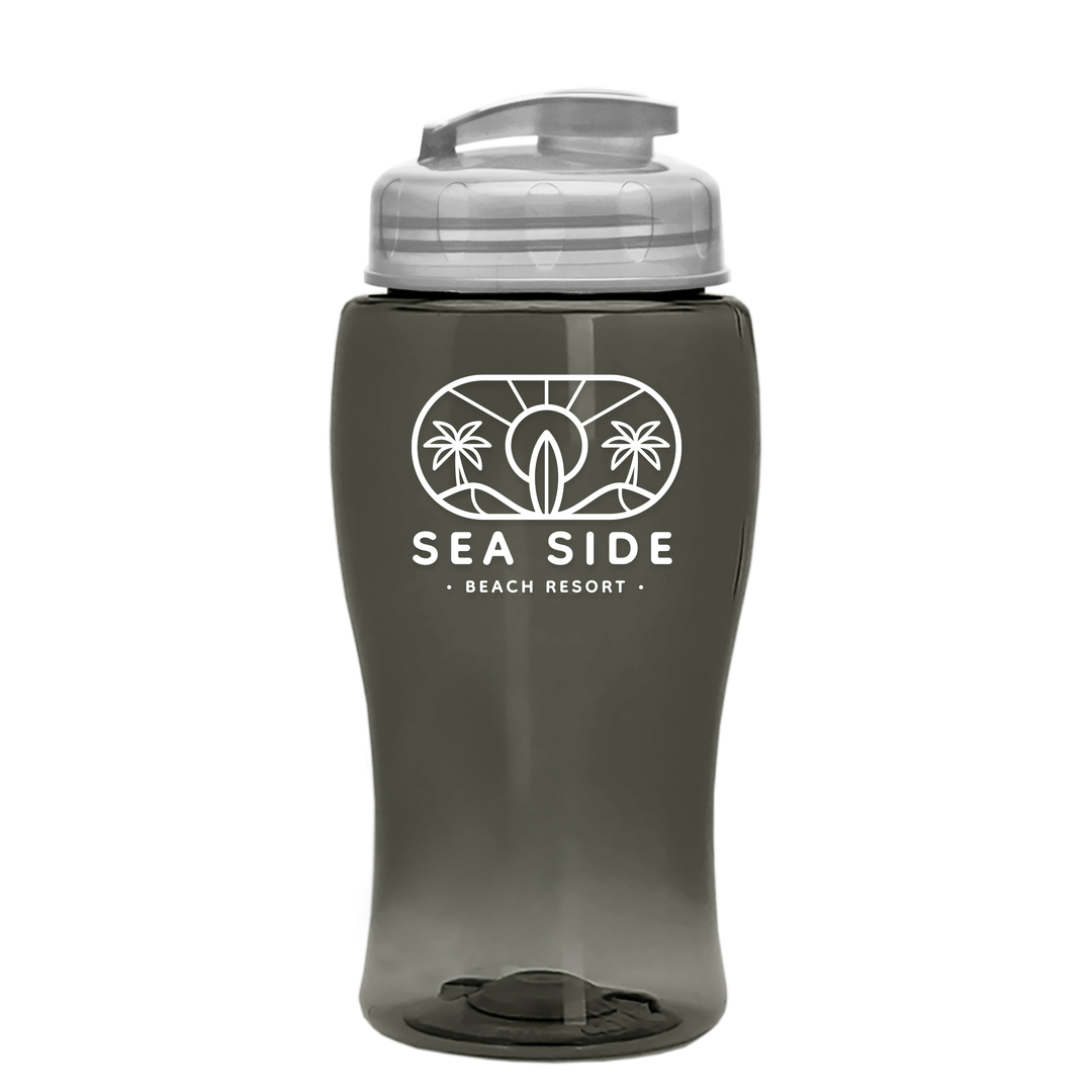 Poly-Pure Jr. - 18 oz. Transparent Bottle with USA Flip
