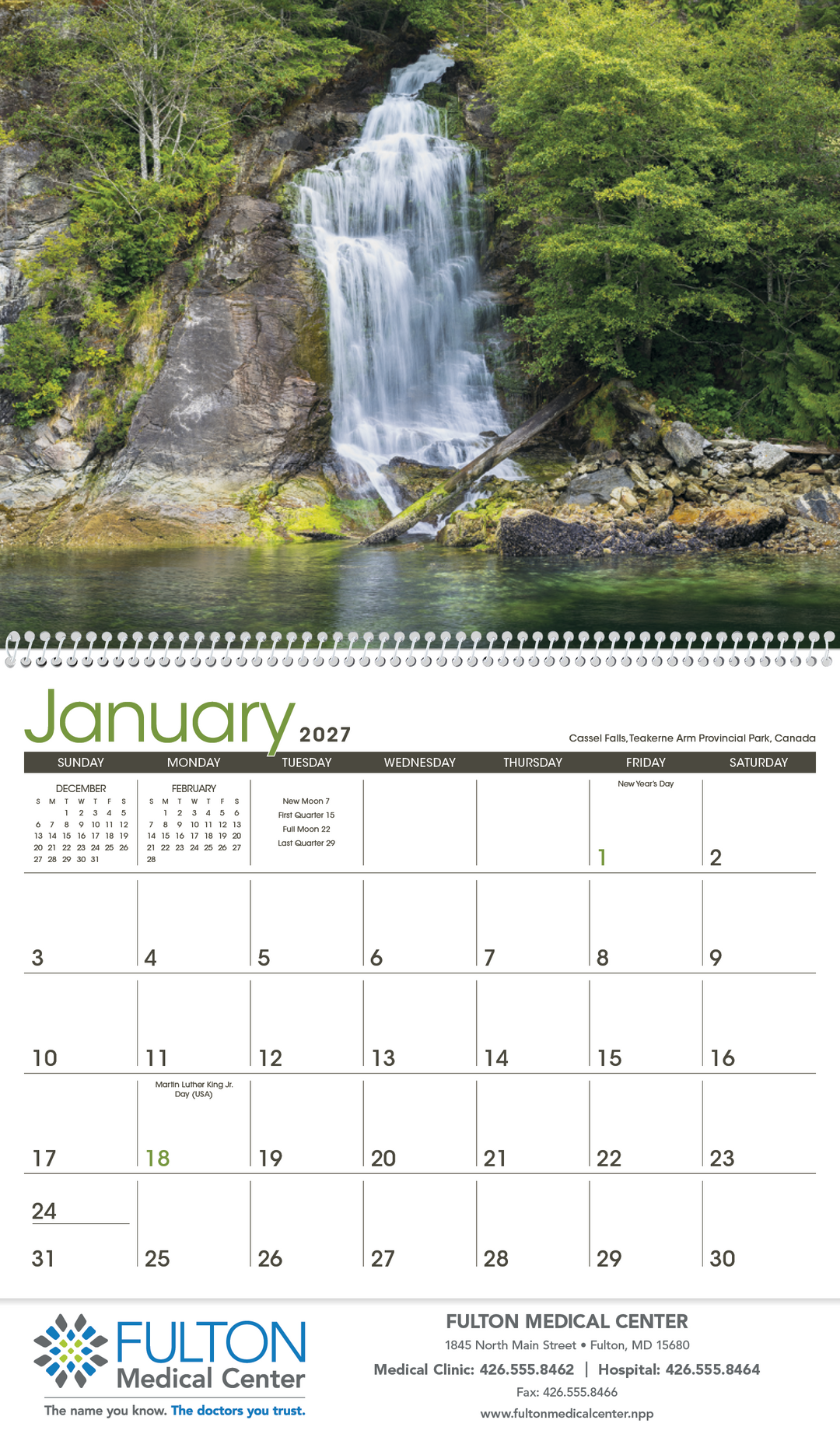 Triumph® Calendars Waterfalls Calendar
