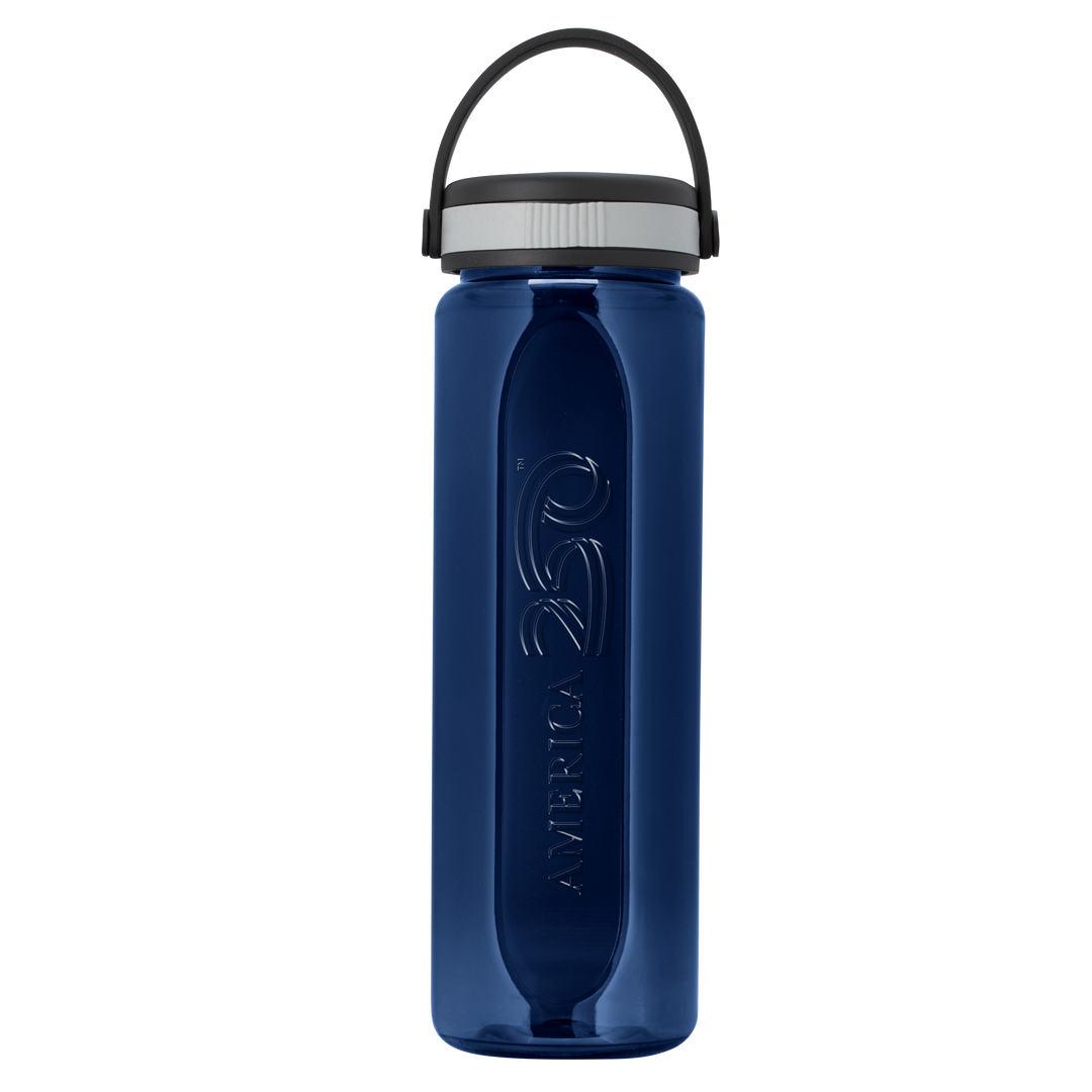 Boss Embossed RPET Bottle with Grip Lid - 26 oz.
