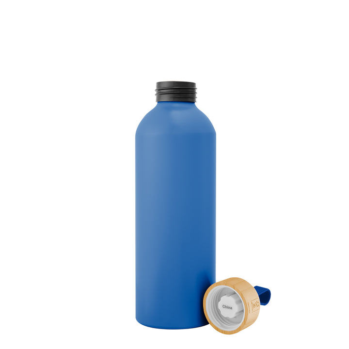 25 Oz. Blaire Recycled Aluminum Bottle With Bamboo Lid And Carry Handle