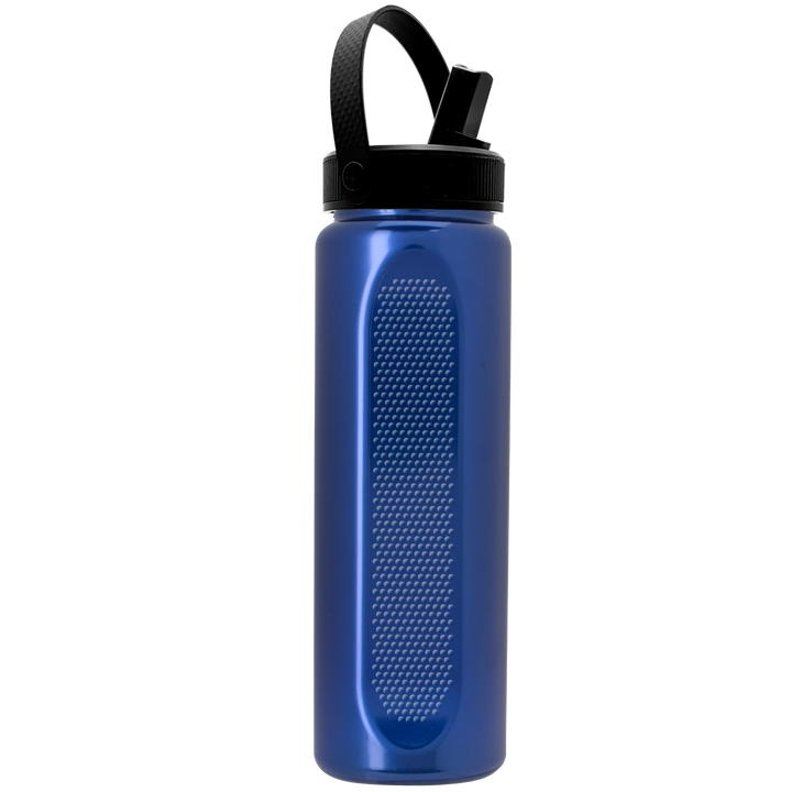 Garyline® Boss Embossed RPET Bottle with Flip-Straw, Swivel Handle Lid - 26 oz.