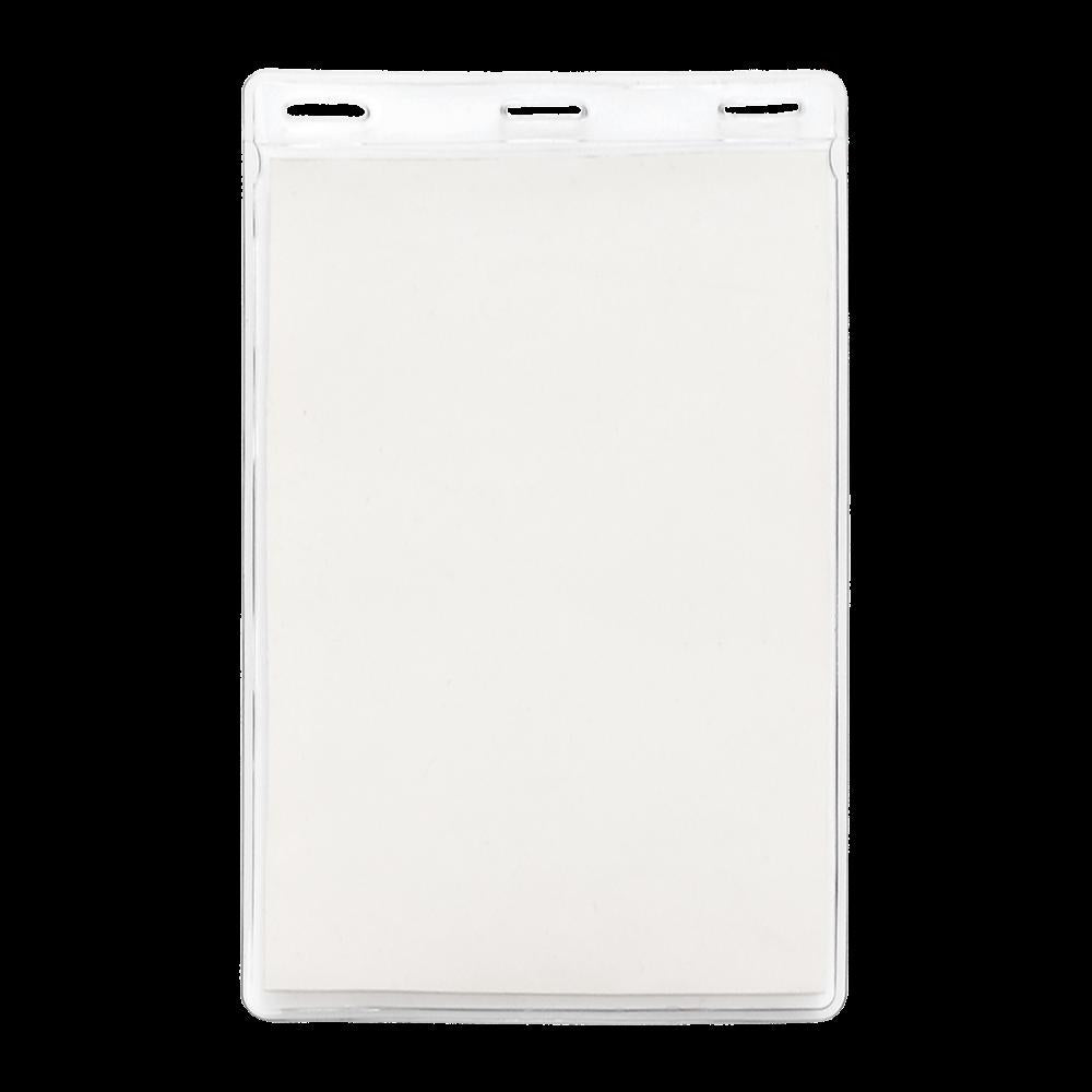4" x 3" Blank Horizontal Vinyl Pouch with Bulldog Clip