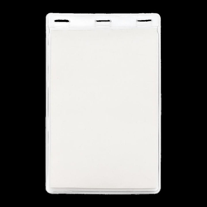 4" x 3" Blank Horizontal Vinyl Pouch with Bulldog Clip