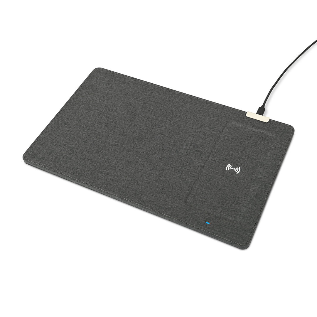 Eden Recycled Polyester Wireless Charging Mouse Pad