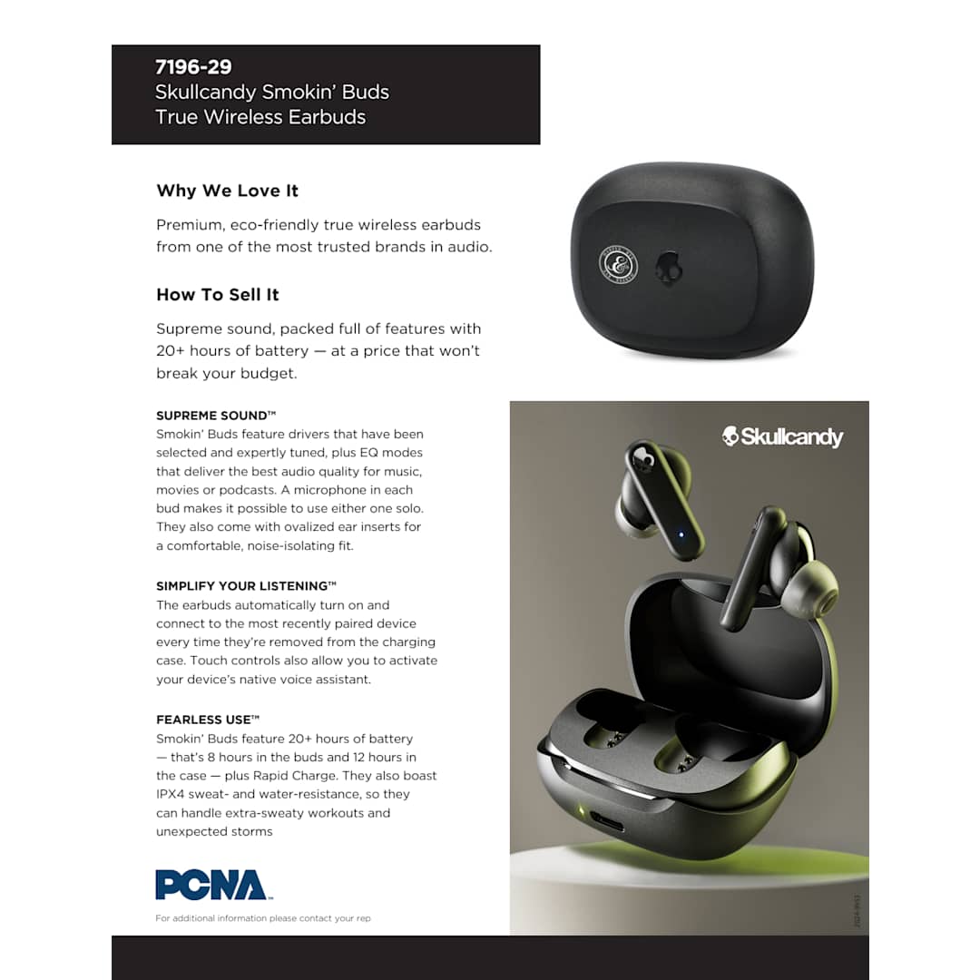 Skullcandy Smokin' Buds True Wireless Earbuds