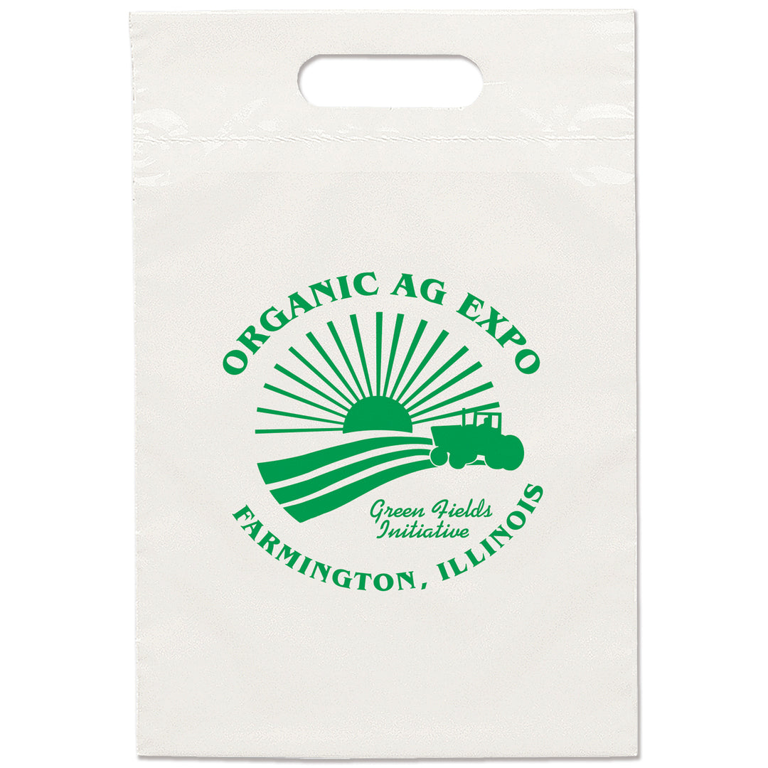 Eco Die Cut Handle Bag - 9 1/2W x 14H - Flexo Ink Print