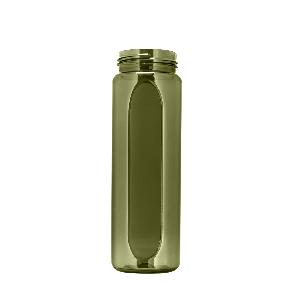 Boss Embossed RPET Bottle with Tethered Lid - 26 oz.