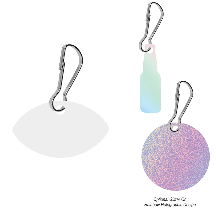 Acrylic Zipper Pull - Custom Shape 2"
