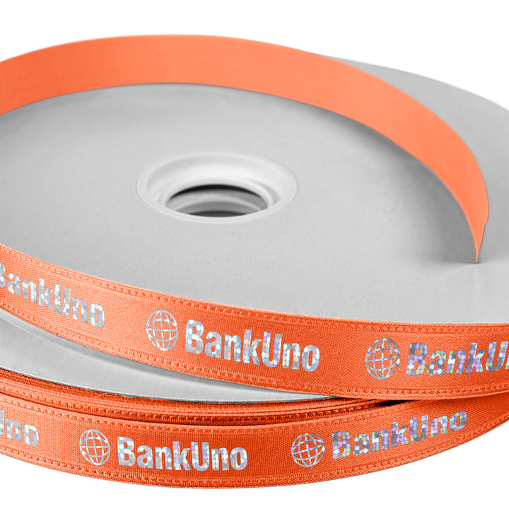 5/8" Badge Satin Ribbon - 100yd Roll - Foil Print