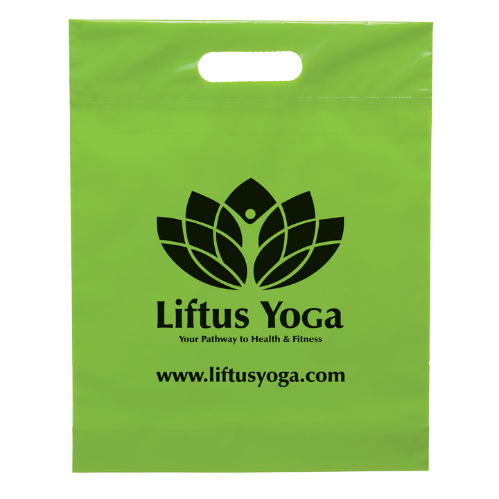 Die Cut Handle Bag - 12W x 15H x 3 - Flexo Ink Print