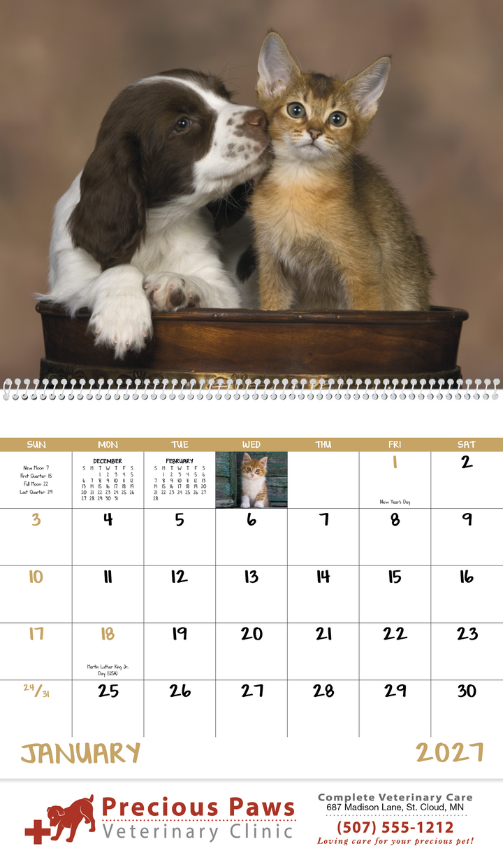 Good Value™ Puppies & Kittens - Spiral Calendar