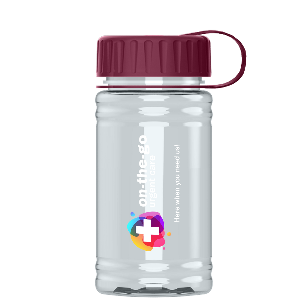 Mini RPET Bottle with Tethered Lid - 16 oz.