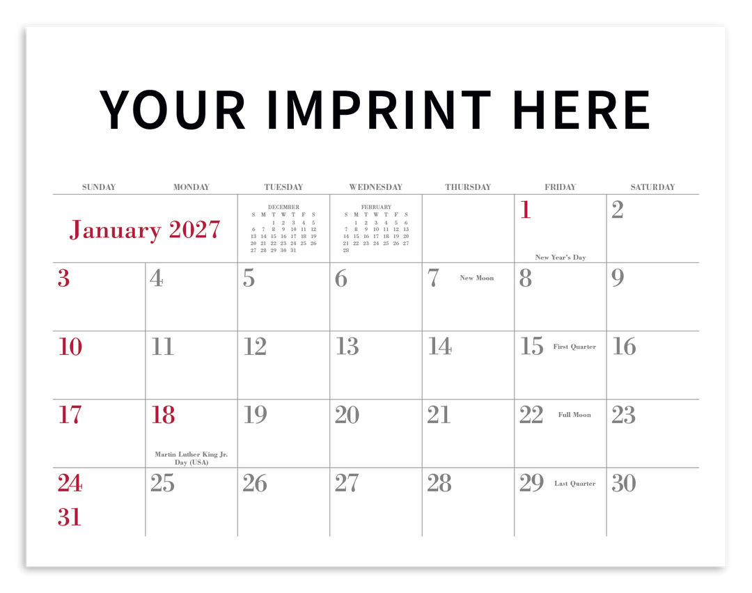 Triumph® Calendars Small Quantity Custom - Spiral Calendar