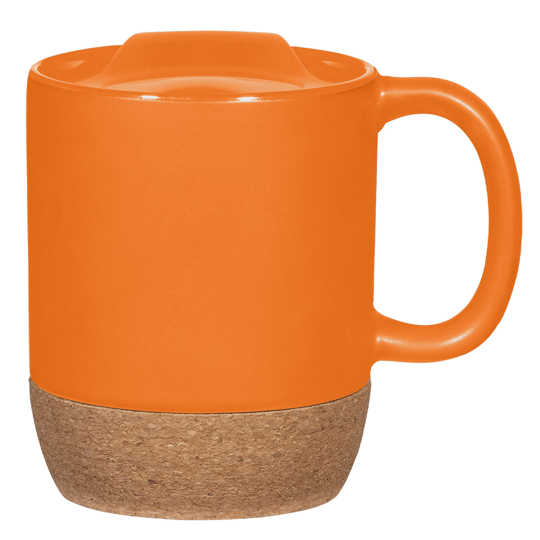 14 Oz. Full Color Cork Base Ceramic Mug