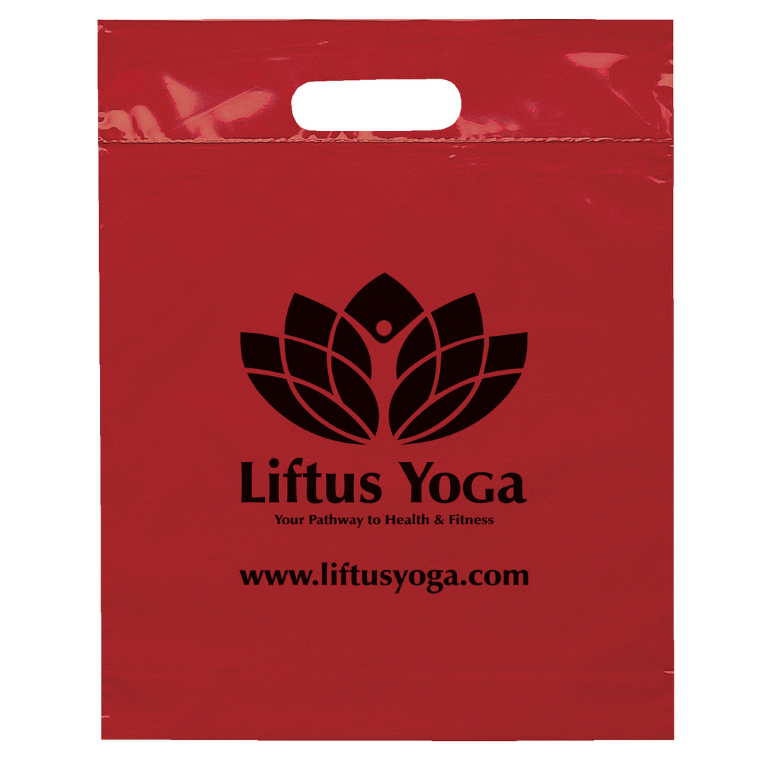 Die Cut Handle Bag - 12W x 15H x 3 - Flexo Ink Print