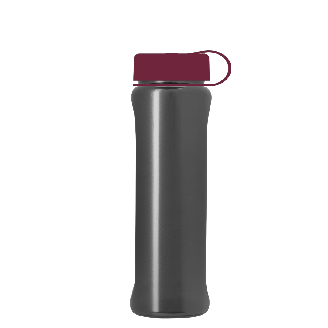 Boss Embossed RPET Bottle with Tethered Lid - 26 oz.