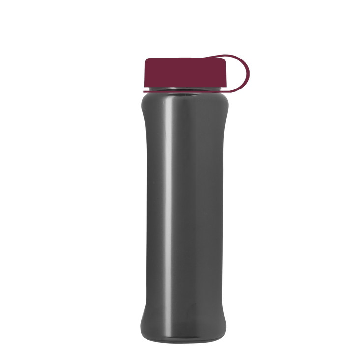 Boss Embossed RPET Bottle with Tethered Lid - 26 oz.