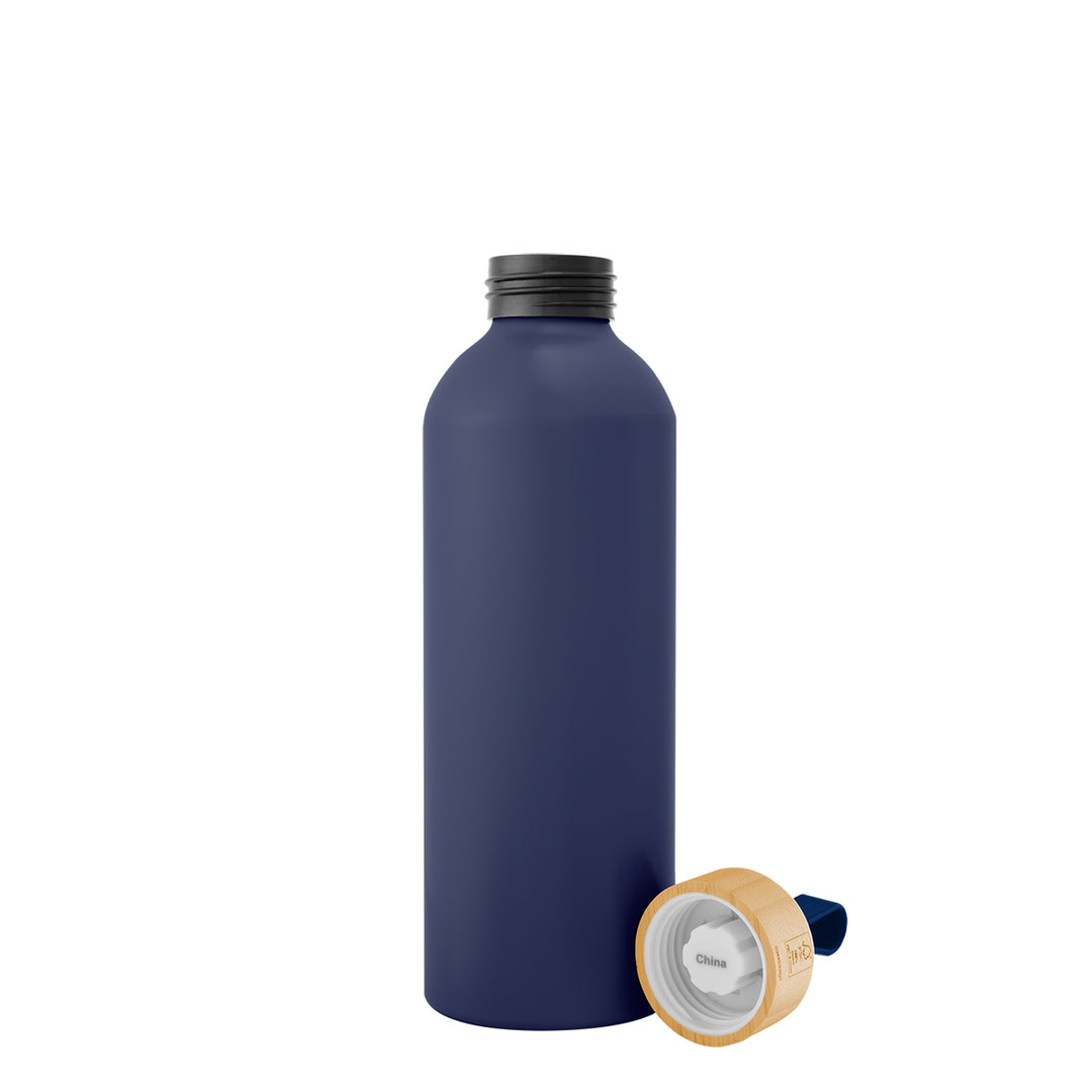 25 Oz. Blaire Recycled Aluminum Bottle With Bamboo Lid And Carry Handle