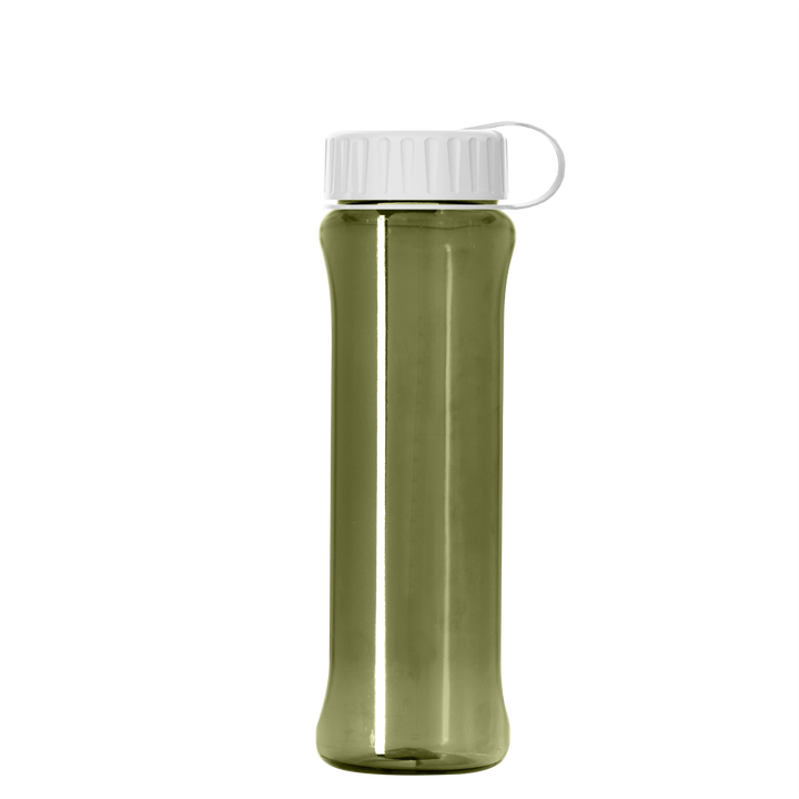 Boss Embossed RPET Bottle with Tethered Lid - 26 oz.