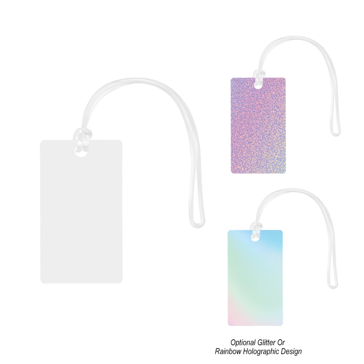 Acrylic Bag Tag - Rectangle- 1 ⅛" W x 2" H x ¾" D