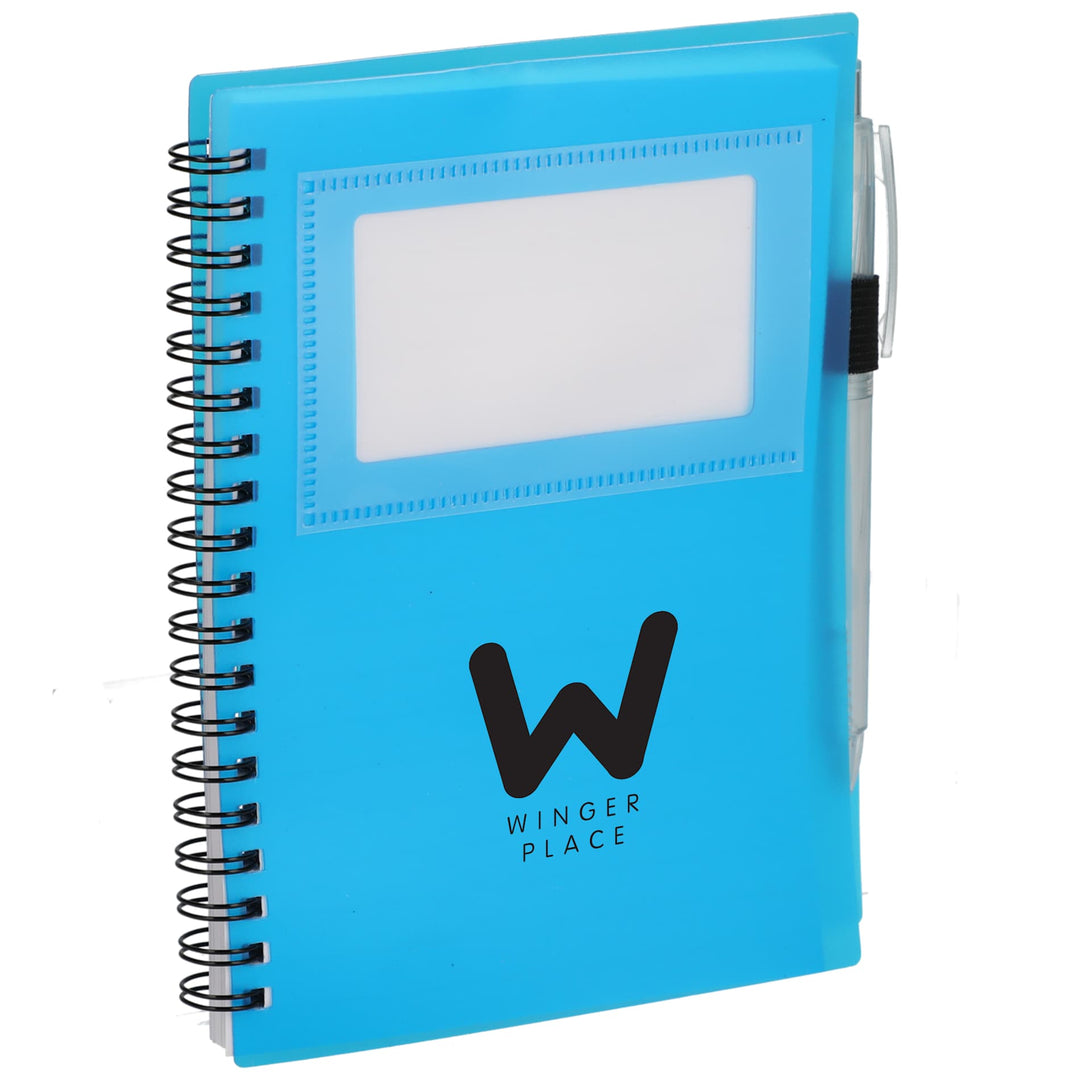 FSC® Recycled 5" x 7" Star Spiral Notebook with Pe