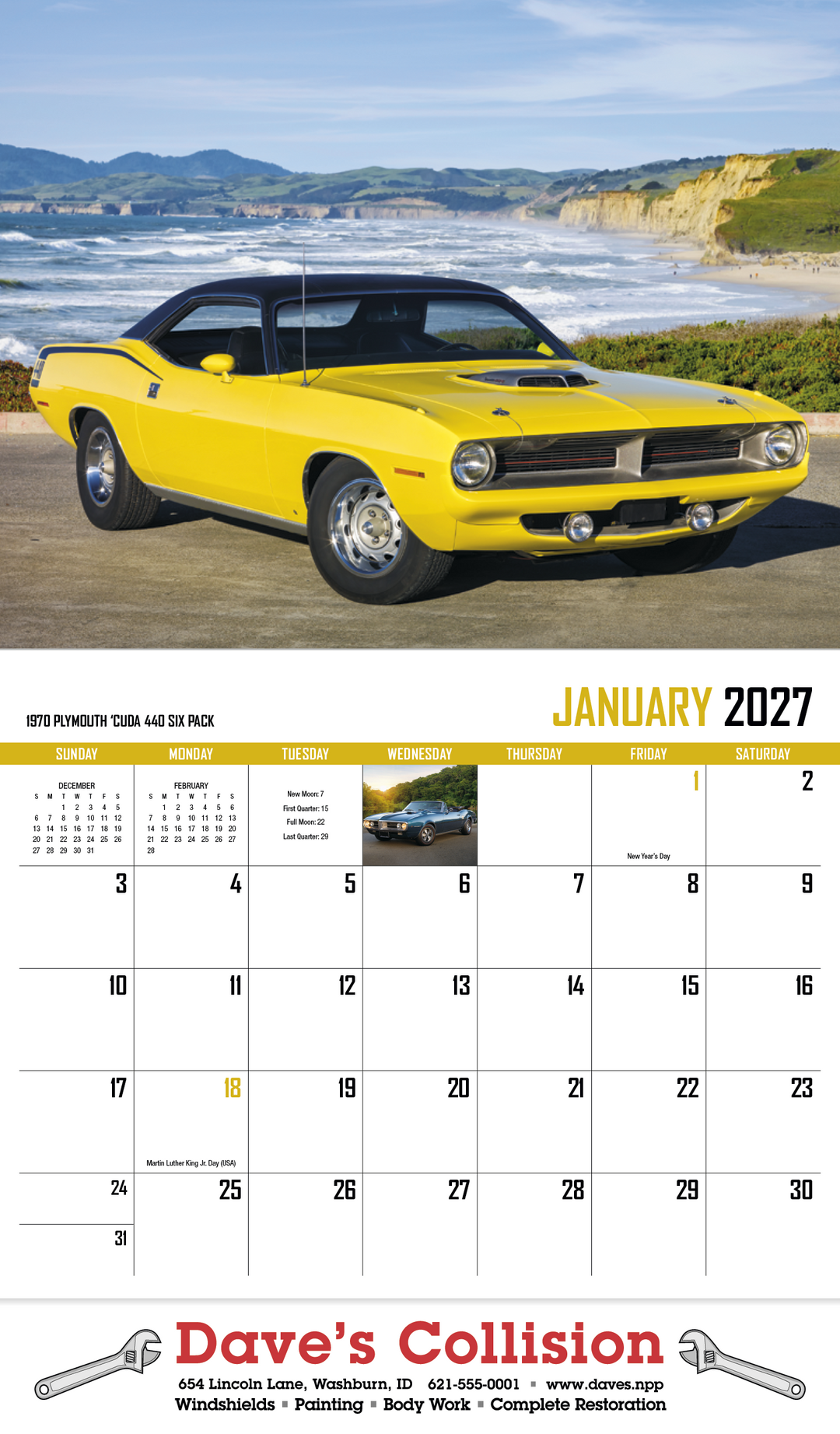 HotLine® Products Street Thunder Appointment Calendar - Stapled