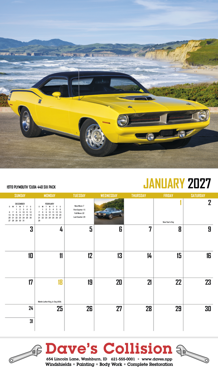 HotLine® Products Street Thunder Appointment Calendar - Stapled
