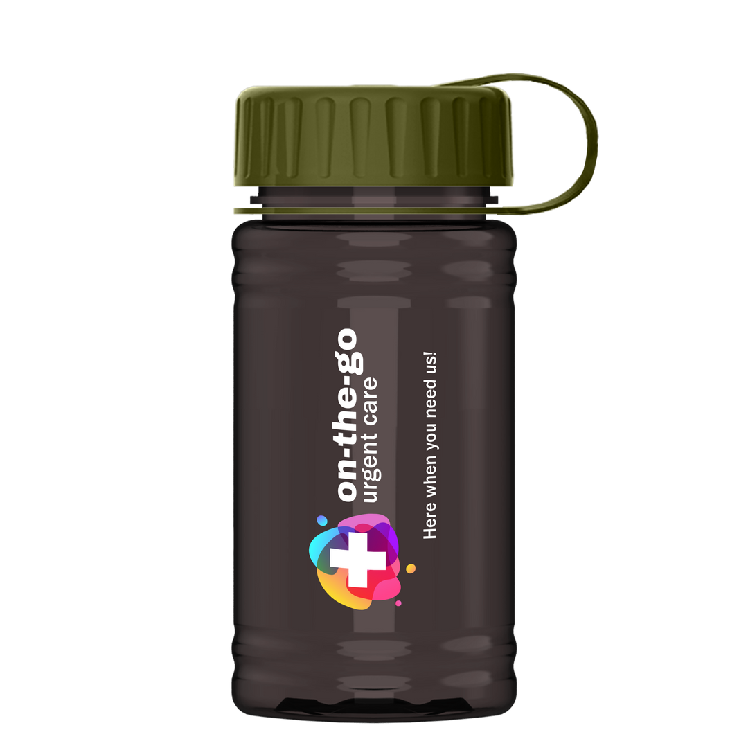 Mini RPET Bottle with Tethered Lid - 16 oz.