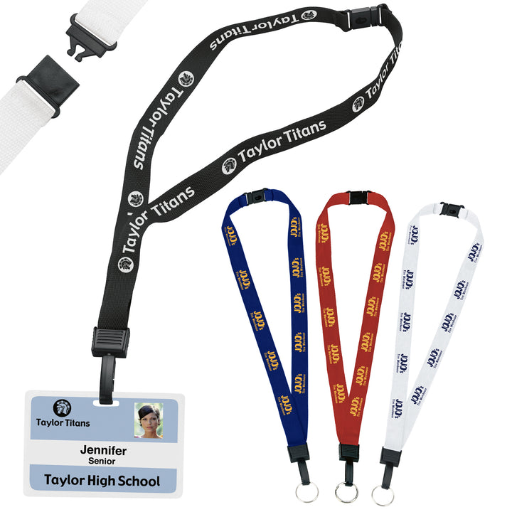 3/4" Breakaway Lanyard with Key Ring
