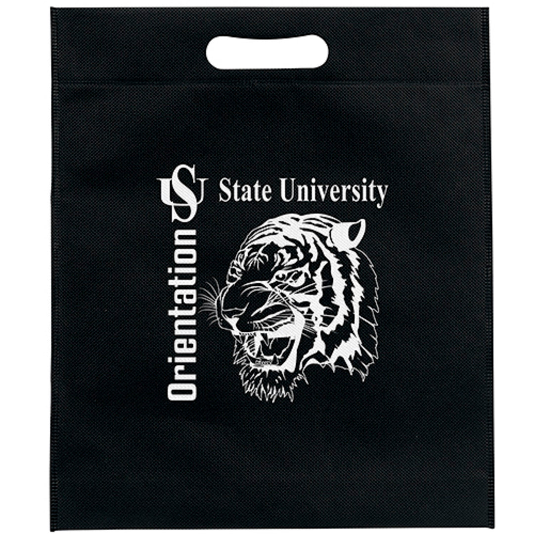 13W x 15H x 3 - Non-Woven Die Cut Bag- Screen Print