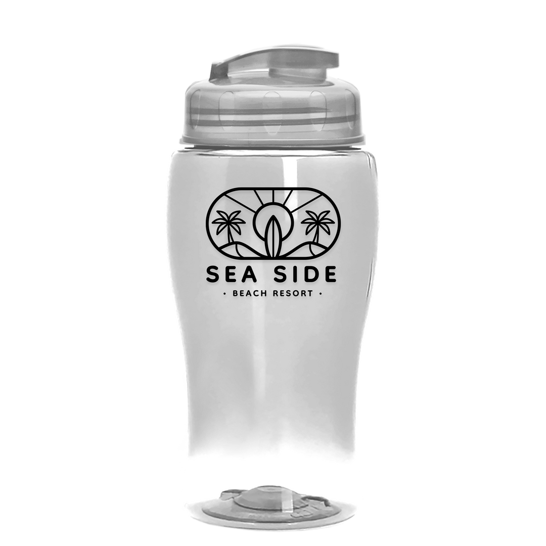 Poly-Pure Jr. - 18 oz. Transparent Bottle with USA Flip