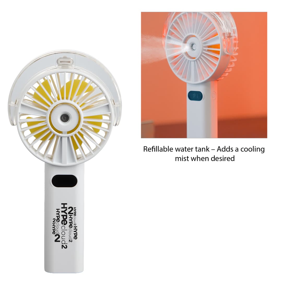 Rechargeable Portable LED Fan with Water Mist