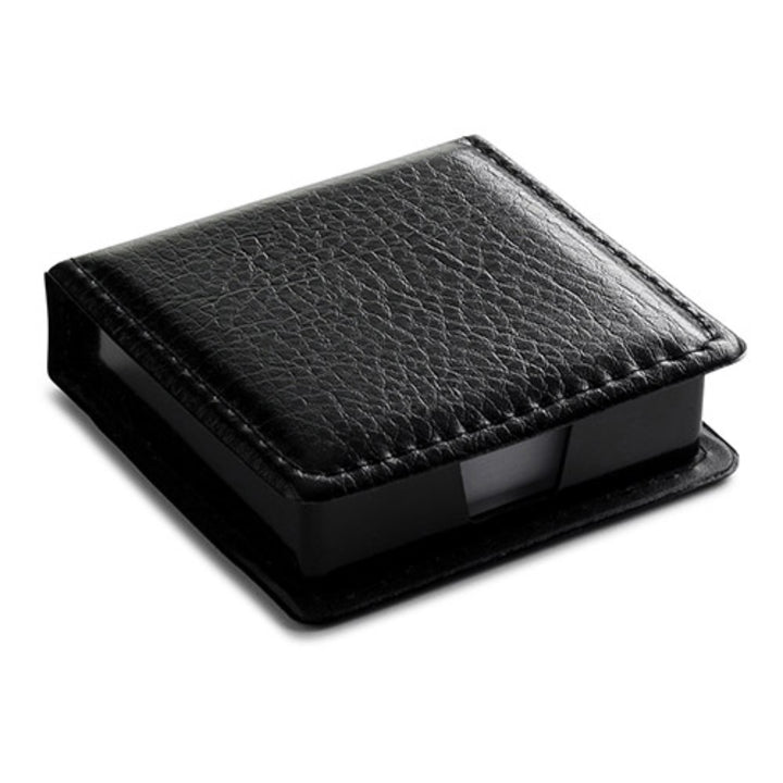 Leatherette Flip-Top Calendar Box with White Note Paper